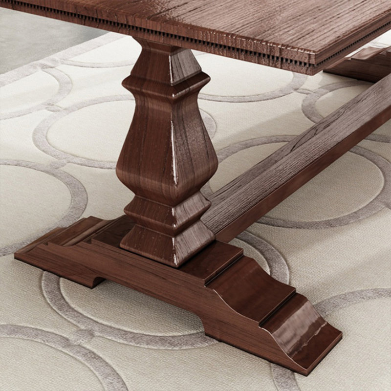 Quality solid wood dining table, 29.52"H x 94.48"L x 35.43"W