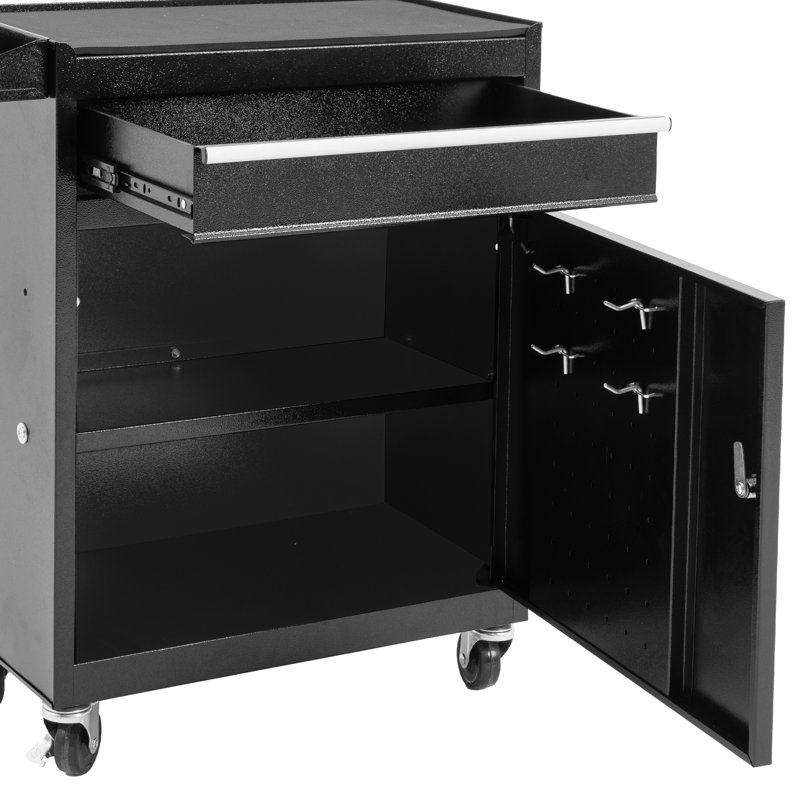 Boaman 5-Drawer Steel Combination Rolling Tool Chest Set, Black