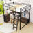 Loft Bed With Desk, LED Light, Storage Shelves, And Charge Station-1383466964