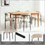 Chaise de salle à manger à dossier courbé Mid-Century