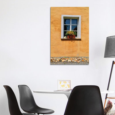 Single Window With Flower Box 1 Piece Wall Art on Canvas