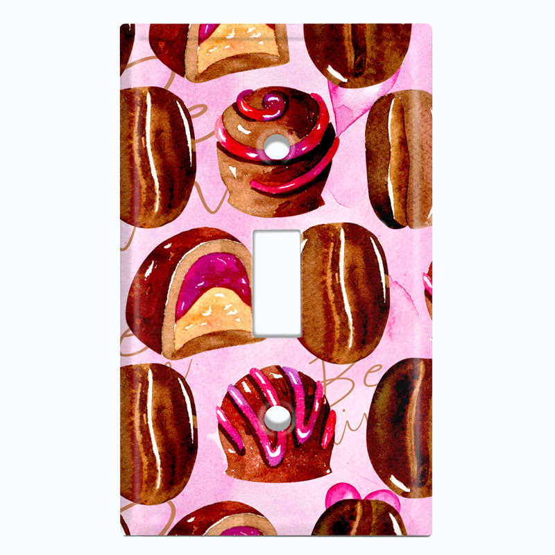 Patterned 1 - Gang Toggle Light Switch Standard Wall Plate