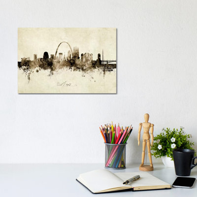 «St Louis Missouri Skyline» par Michael Tompsett - impression d'art graphique