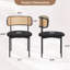 Ambri Rattan Back Fabric Upholstered Side Chair-775226310-777129695
