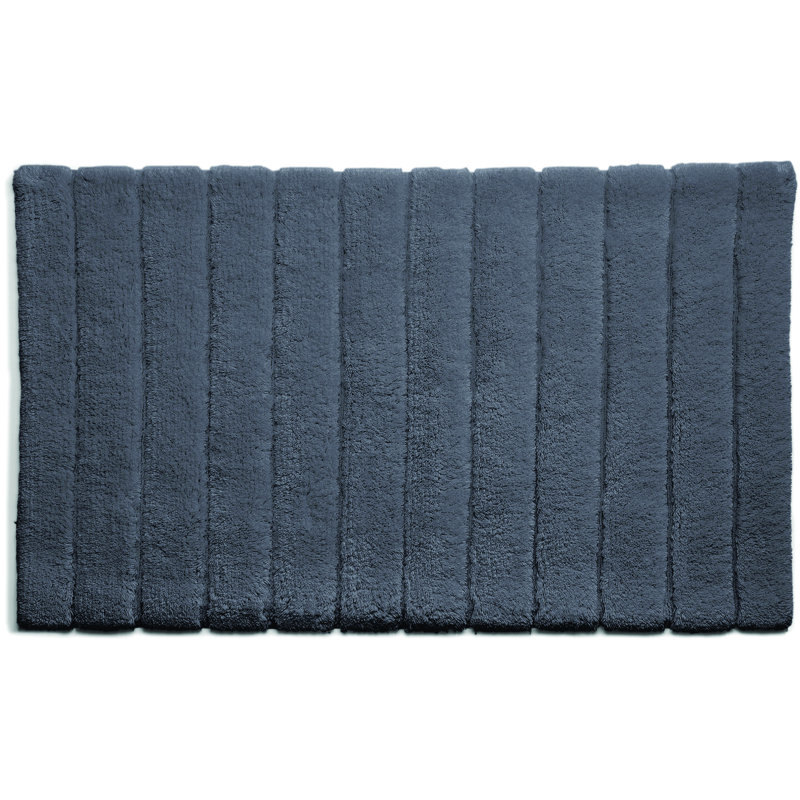 Dithusan Stripe Bamboo Bath Mat, 80cm L x 50cm W, Cream