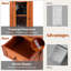 Bathroom Floor Cabinet With Single Glass Door Drawer & Adjustable Shelf-1767363814