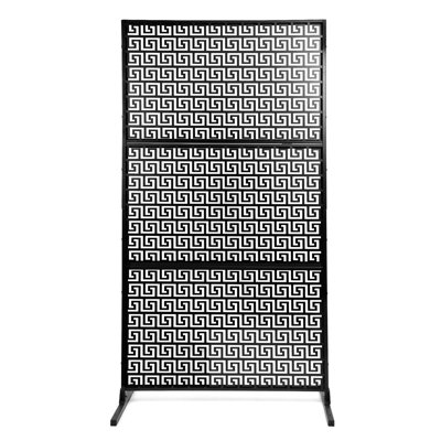 Écran d'intimité pour l'extérieur, écran d'intimité en métal 6 pi avec élégant motif d'intimité en acier galvanisé