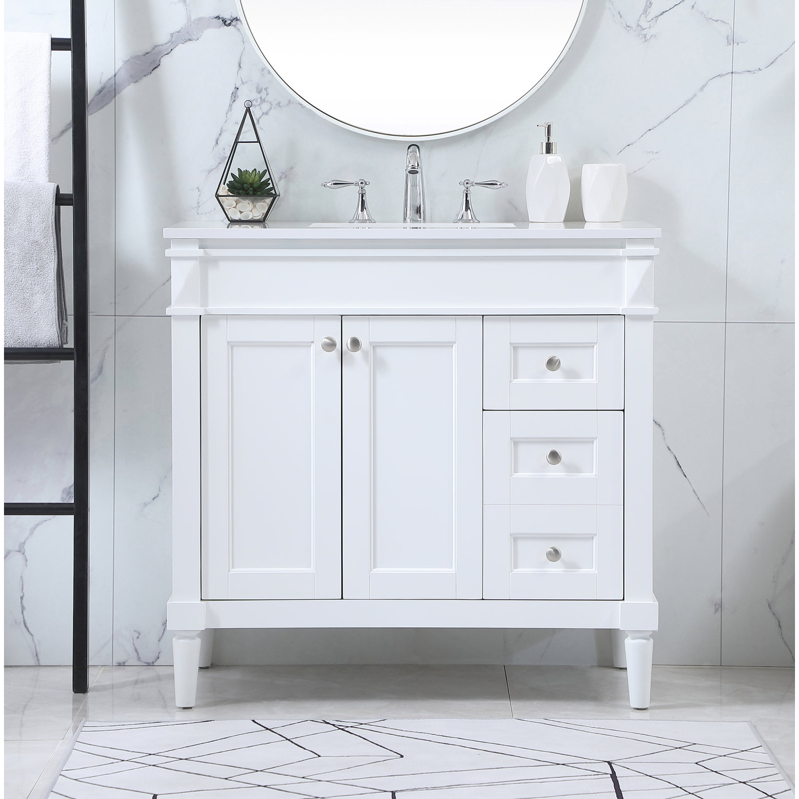 Readington 36'' Single Bathroom Vanity, White