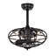 Ventilateur de plafond en cage 18,1 "avec télécommande, minuterie, ventilateur de plafond à 3 vitesses pour maison de campagne, salon de chambre à coucher (sans ampoules incluses)