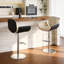 Chaise d'appoint à dossier beige et noir uni (ensemble de 2)
