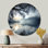Art mural rond en métal Serene Lake At Dawn With First Light