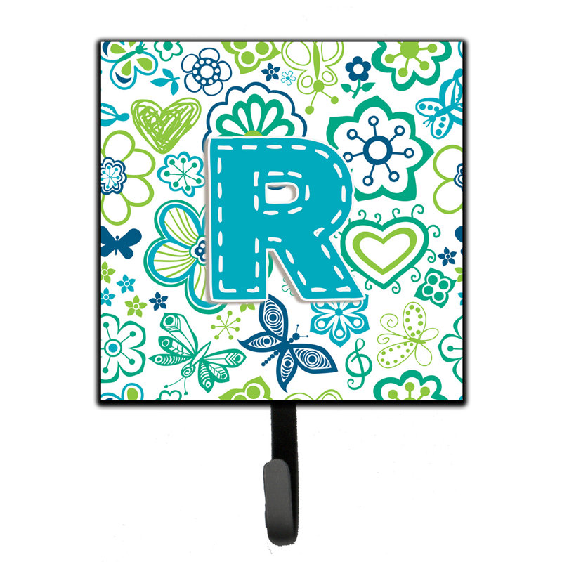 Crochet mural fleurs et papillons, R