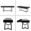 Bureau d'ordinateur 70 po noir avec pieds en forme de Y - Bureau de direction, bureau en coin pour bureau à domicile