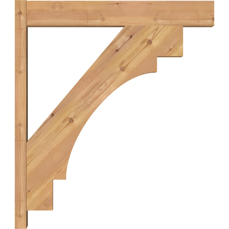 Persienne en bois Merced Block Rustic Timber, P 28 po x H 32 po, Sapin Douglas de 8 po (sciage brut)
