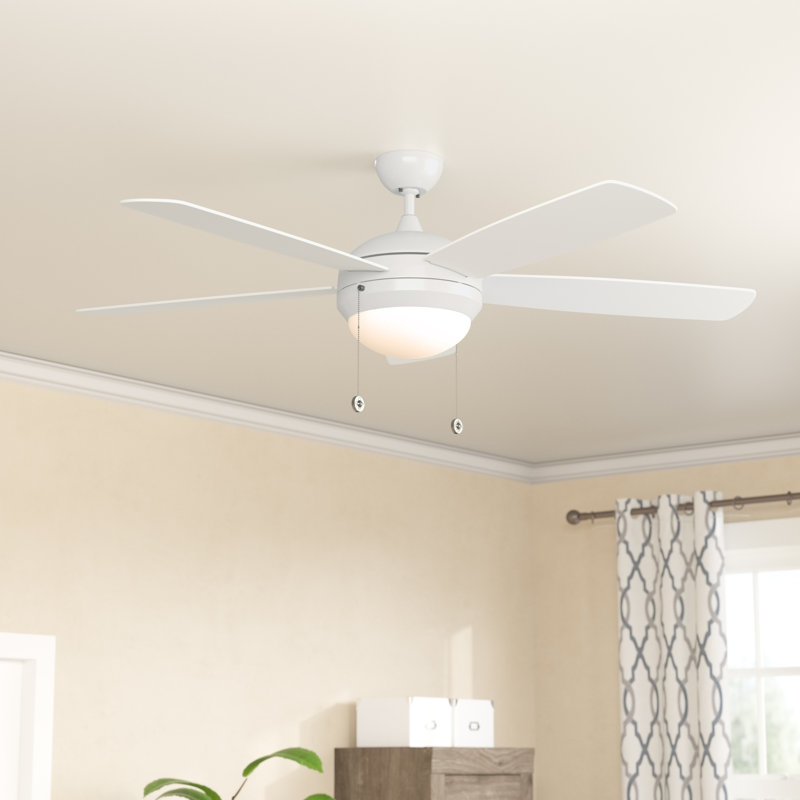 Stembridge 52'' Ceiling Fan with LED Lights, White, LED