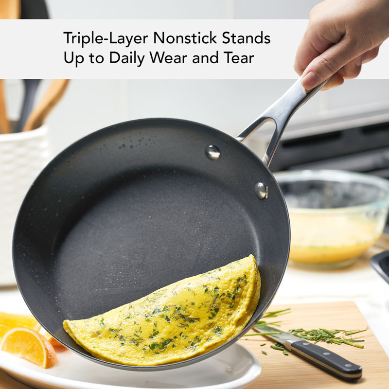 KitchenAid 3-Ply Base Stainless Steel Nonstick Induction Frying Pan / Skillet, 9.5" W