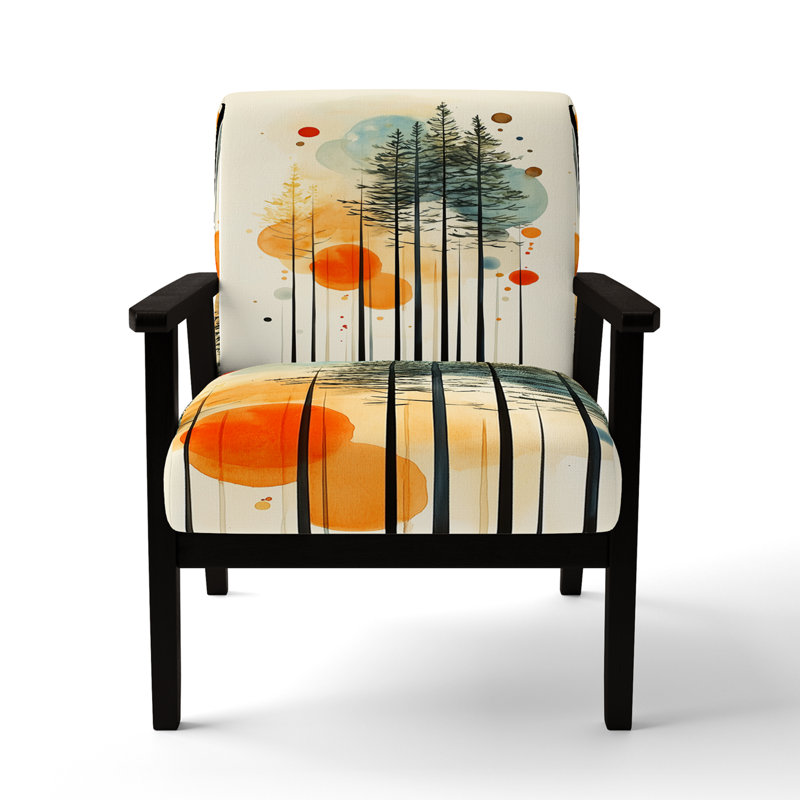 Chaise d'appoint Tree Pine - Fauteuil Summer Valley, Black Square Arms