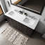 Meuble-lavabo double 60 po x 22 po, comptoir et robinet en marbre, miroir de 58 po - Surface avec rayures et taches de l 60 po x P 22 po avec comptoir, résistance aux rayures des 58 H