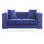 Causeuse chic en bleu