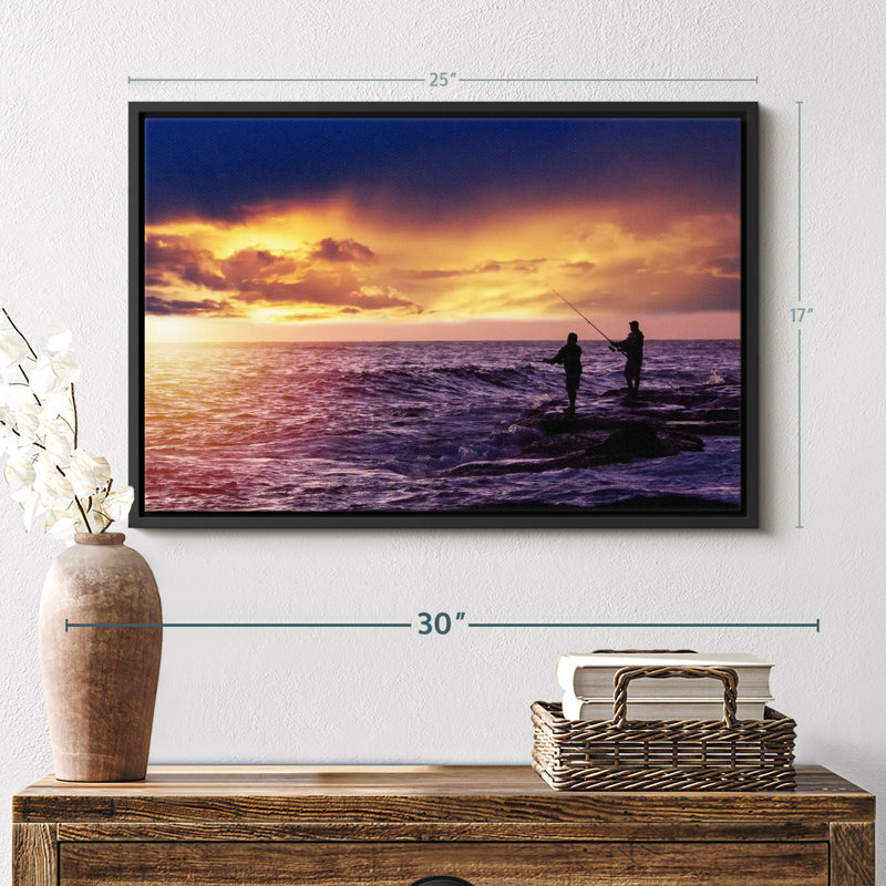 Sunrise Fishing Canvas Print, 17" H x 25" W