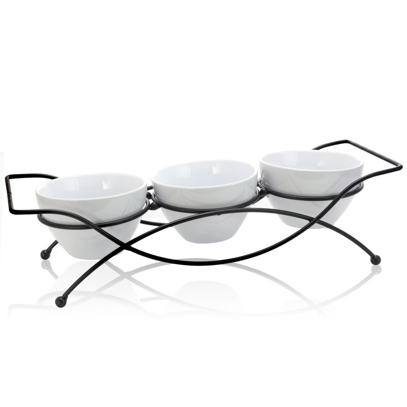 Gibson Gracious 4 Piece Condiment Server Set