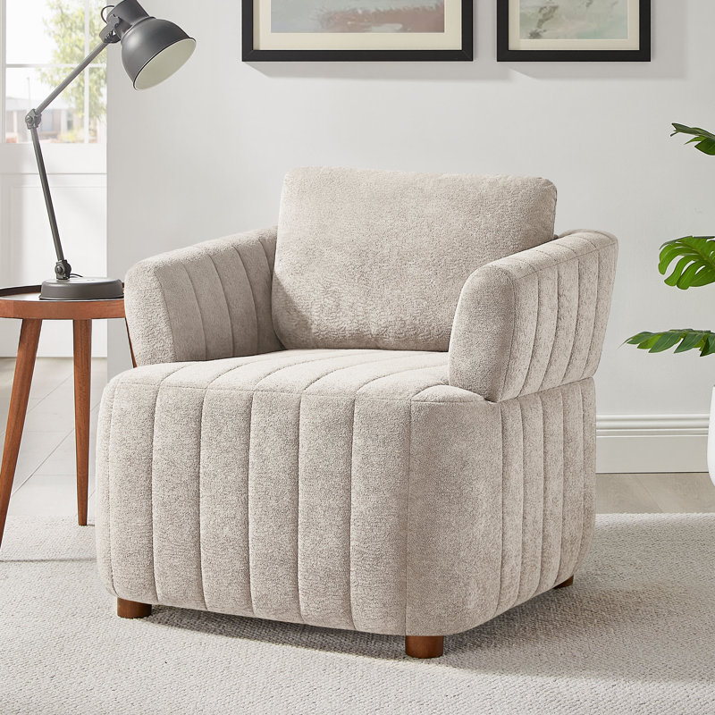 Upholstered Living Room Chair, Accent Chair, Camel