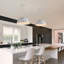 1-Light White Marble Finish Dome Pendant Light