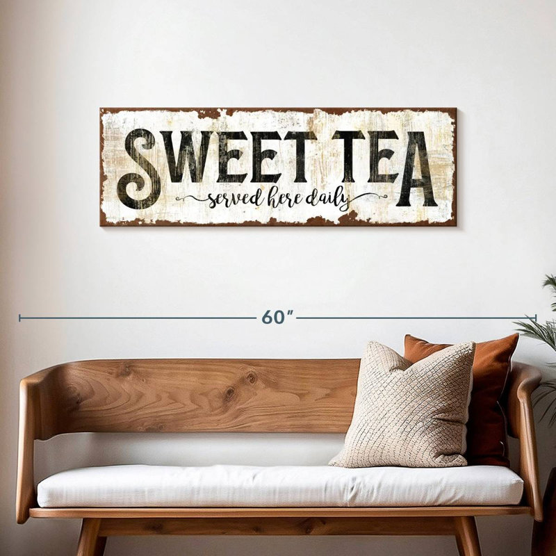 Signe «Sweet Tea», H 45 po x l 15 po x P 1,25 po