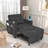 38" Wide Convertible Chair 3-In-1 Pull Out Sleeper Futon Chair Beds with Wireless Charging-1080061093