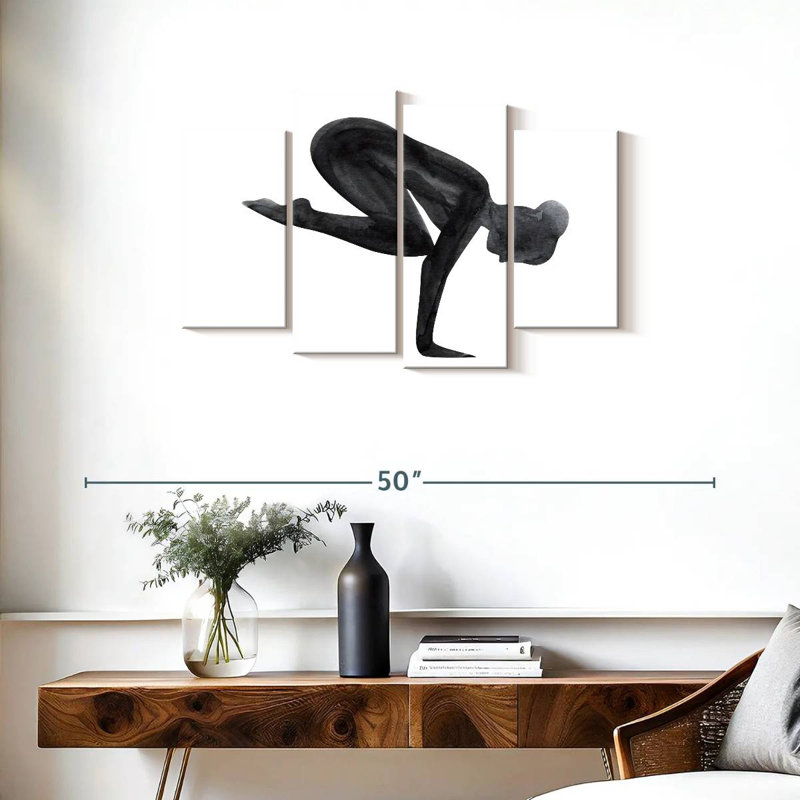Kerrick Yoga Asana Pose, 22" H x 36" W