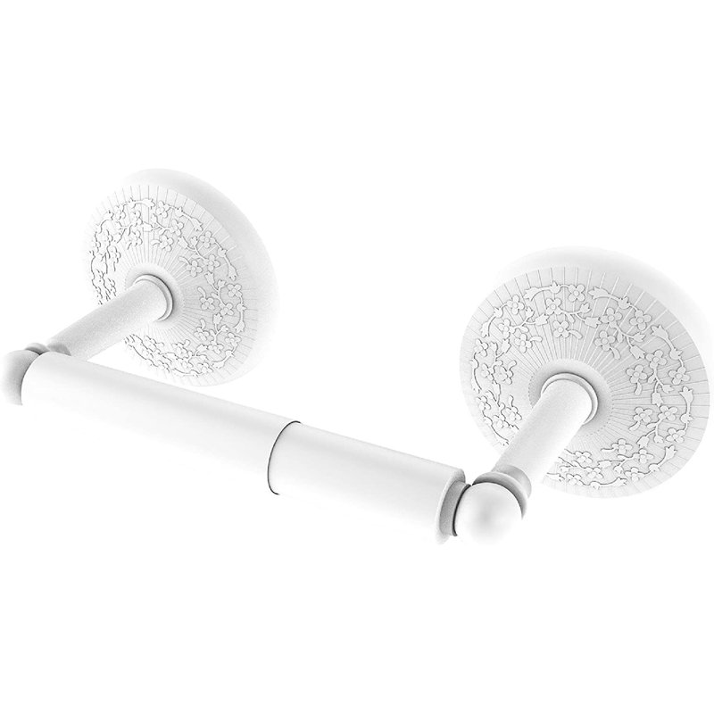 Porte-papier hygiénique, bronze brossé., Blanc mat