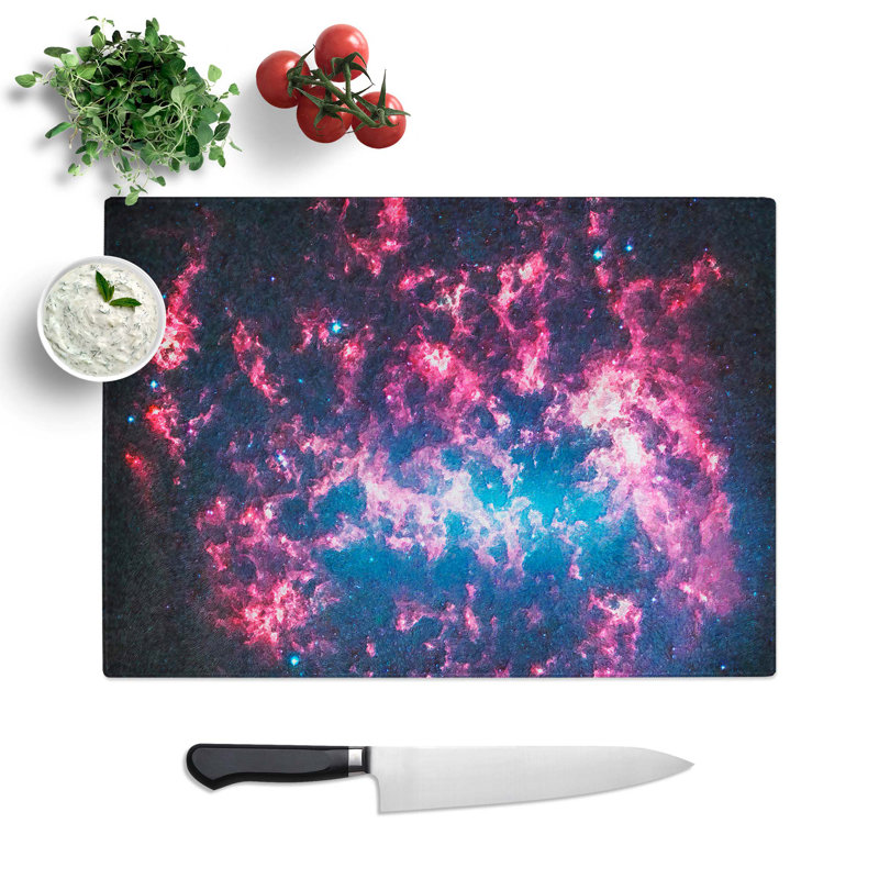 Tempered Glass out of Space Vol.19 Chopping Board, 28.5 cm W x 20 cm L