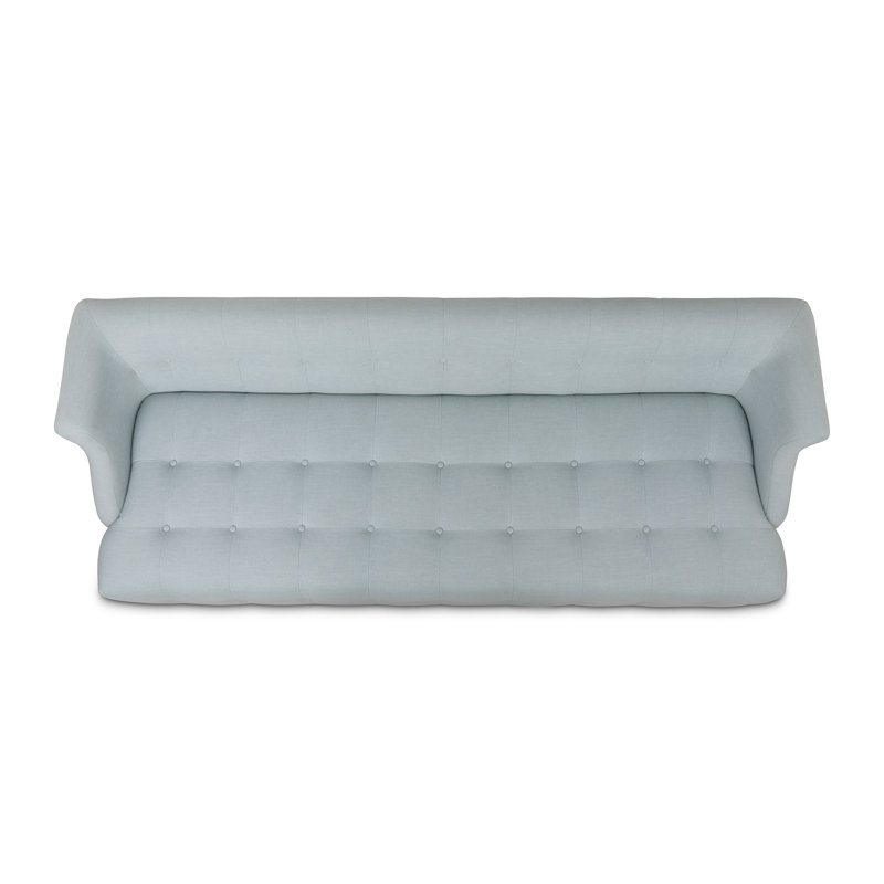 Scroll Arm Sofa, Putty, Serene Sky, Driftwood
