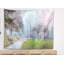 Tapisserie en polyester de soleil brillant sur des arbres d’automne avec accessoires suspendus inclus-28489686