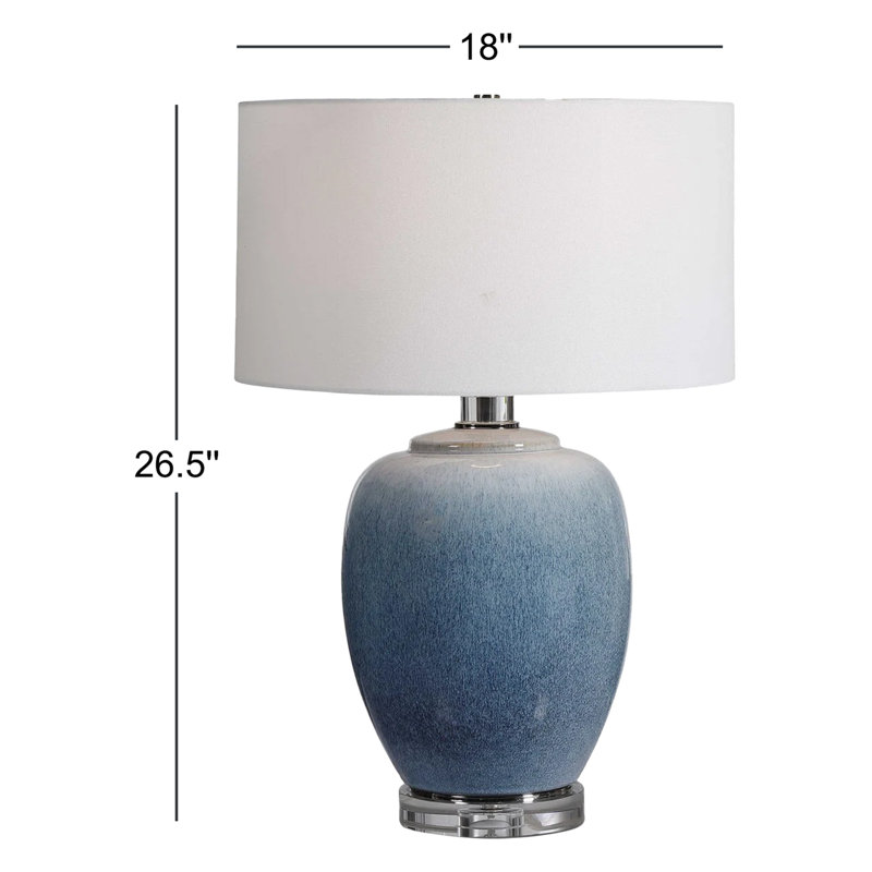 Lampe de table bleue 26,5 po Avalynn