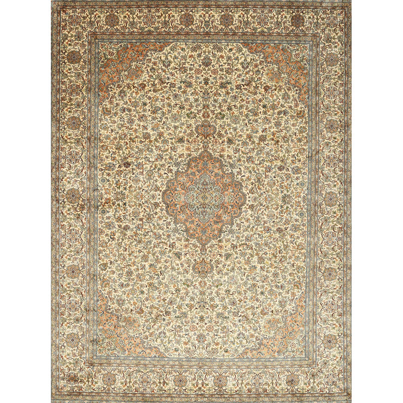 Brun oriental brun/beige/Tapis décoratif bleu, Rectangle 8 pi x 12 pi