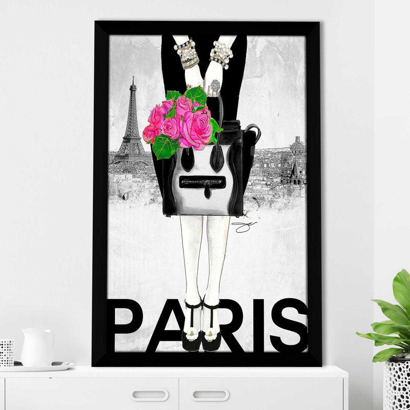Paris Fashion 1 (Vertical) par By Jodi - impression, H 49,5 po x l 33,5 po x P 1 po, Cadre noir