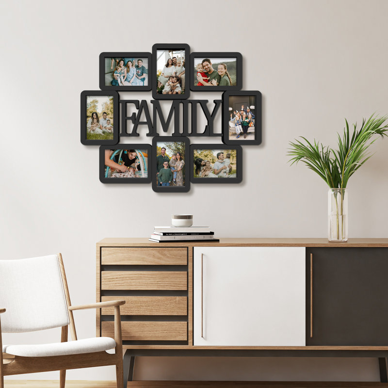 Cadre 8 photos en PVC, Black
