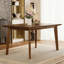 Table de salle à manger en noyer massif et rustique en bois massif - moderne minimaliste pour la cuisine, la salle à manger et le salon
