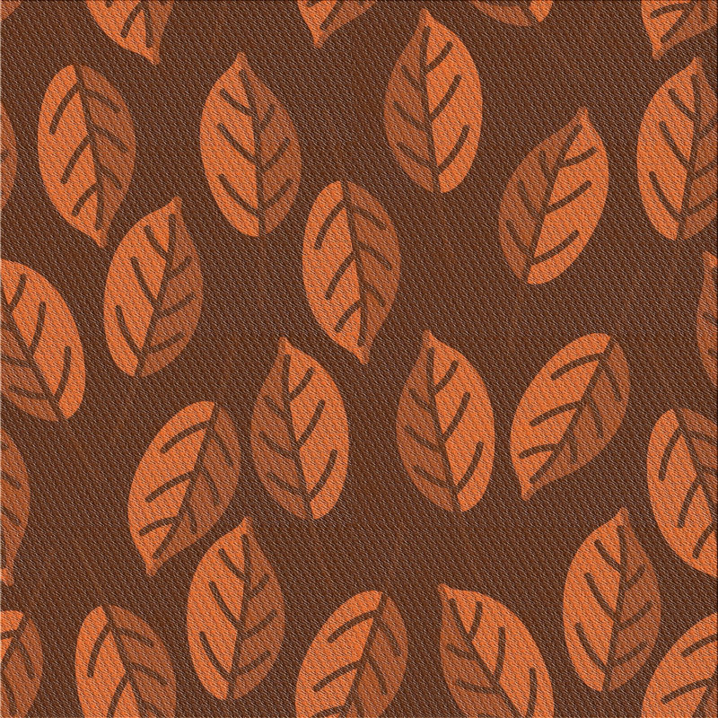 Tapis orange/brun métier tissée à la machine, Carré 5 pi