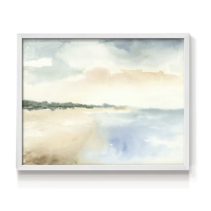 Simple Sea - impression encadrée - réarmable, H 22 po x l 28 po, Blanc