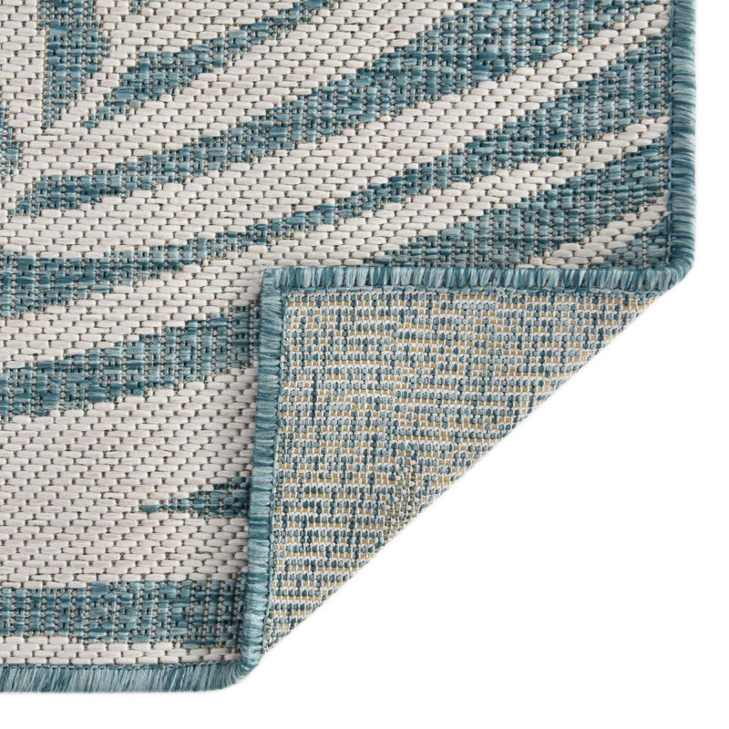 Tapis bleu clair d'extérieur Kona, Rectangle 6 pi x 9 pi