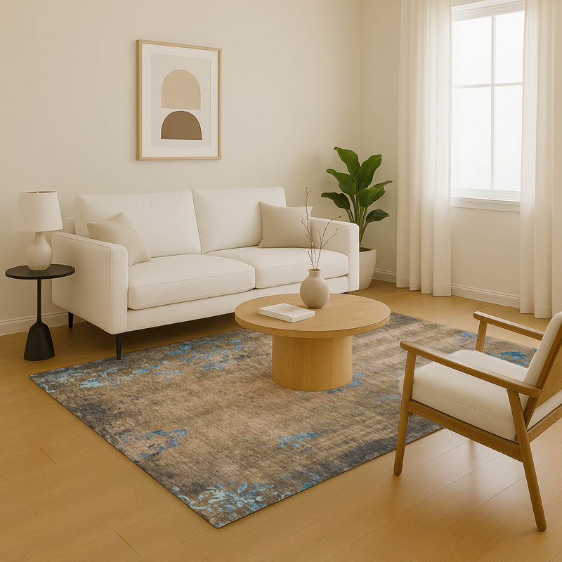 Premium Machine Washable Jacquez AMF1788 Floral Rug, Rectangle 2'6" x 3'10"