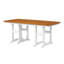Table de salle à manger rectangulaire blanche de 94 x 180 cm-1713134409