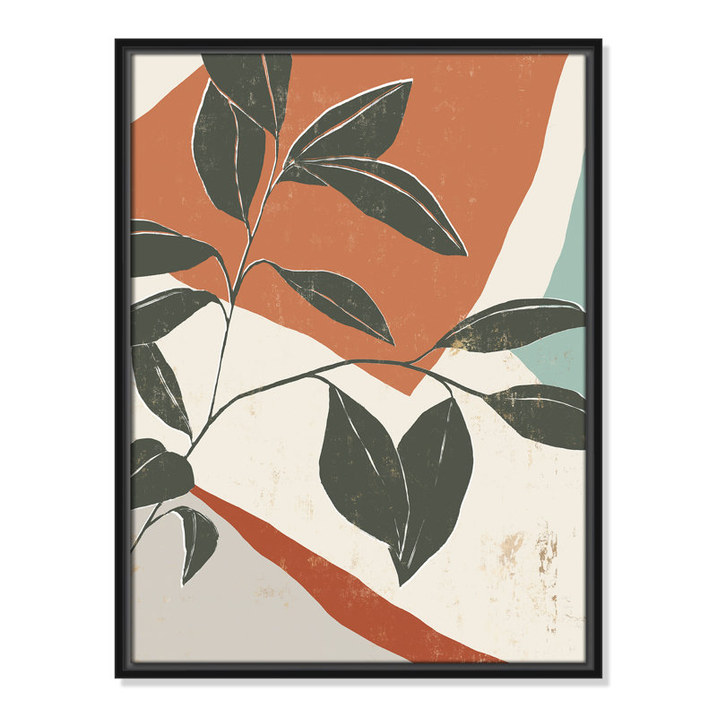 Cutout Leaves I by Isabelle Z, Black Framed, 25.5" H x 19.5" W x 2" D