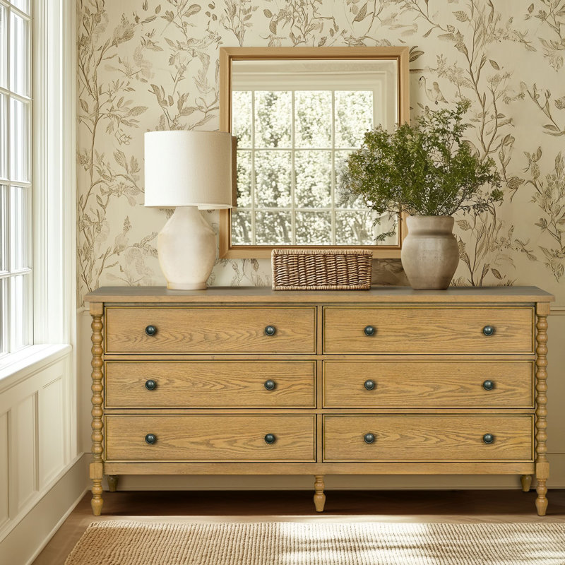 Grande commode à 6 tiroirs Beckett, Naturel