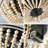 Wood Flush Mount Beaded Light Fixture Boho Ceiling Light Wood Beaded Flush Mount Light Semi Flush Mount Chandelier