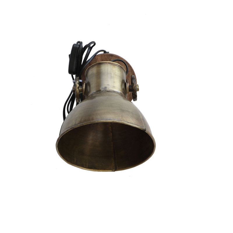 Boxdale Plug-in Armed Sconce, Vintage Gold, 9.5'' H x 6'' W x 6'' D