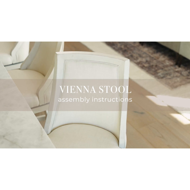 Vienna White Oak Swivel Bar Stool with Upholstered Seat