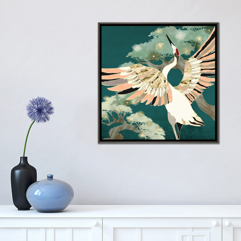 «Metallic Ocean II», reproduction d'impression, 18" H x 18" W x 1.5'' D, Pas de tapis, Toile tendue